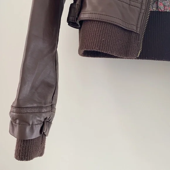 DONATED-Faux Leather Jacket - Picture 3 of 9